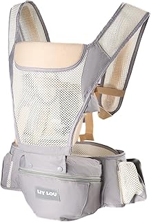 Baby Carrier, Newborn to Toddler(25-60 lbs), Adjustable Detachable 6-in-1 Ergonomic Toddler Carrier, Easy-to-Use, Front & Back Carry & Baby Hip Carrier for Hands-Free Parenting