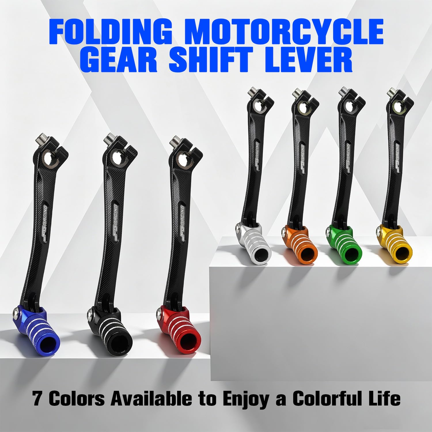 JFG RACING Leva Cambio Moto,Leva del Cambio Pieghevole in Alluminio CNC per Dirt Pit Bike 50cc-125cc XR50 CRF50 XR70 CRF70 XR110 CRF110-Blu