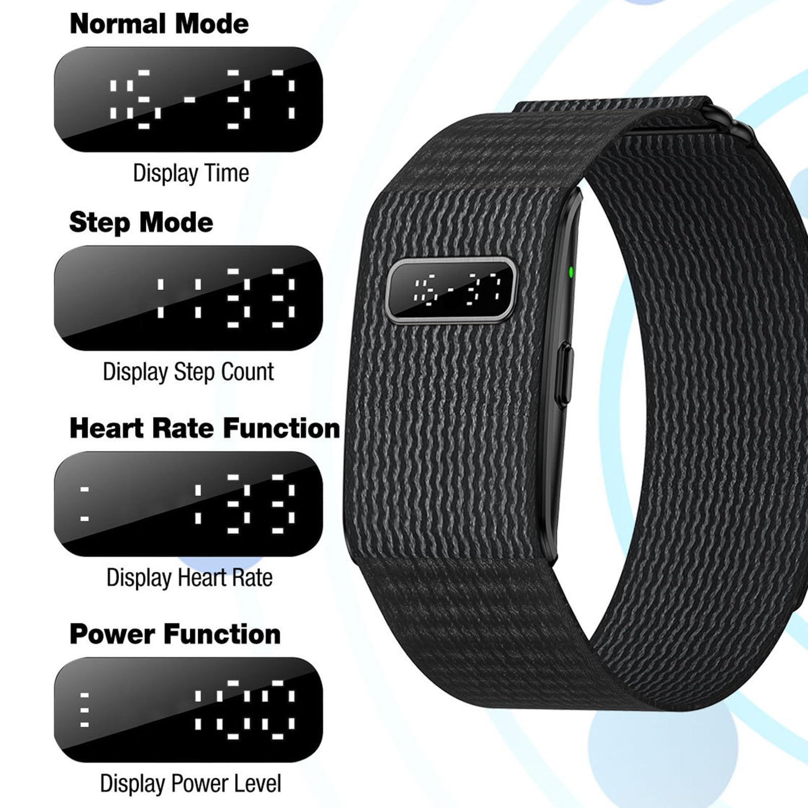 Bracciale Intelligente, Fitness Tracker Impermeabile IP68 con Durata della Batteria di 100 Giorni con APP per Uomo Donna, Monitor del Sonno 24 Ore su 24, Frequenza Cardiaca,