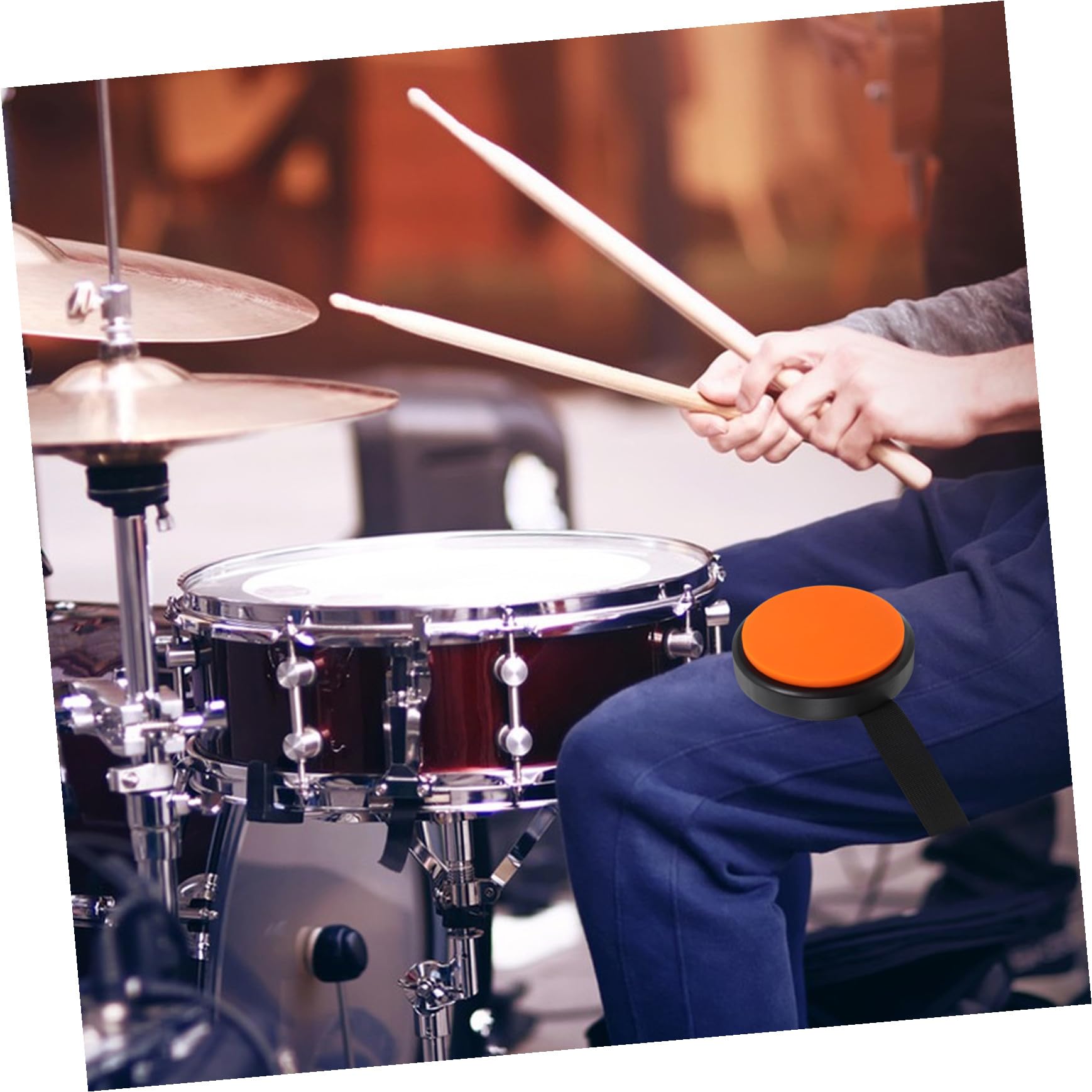 Almohadilla de Práctica para de Silicona Portátil Duradera y Silenciosa Pad para Pierna para Bateristas y Reducción de Ruido Entrenamientos