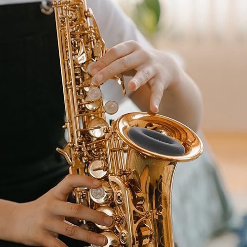 Miniatura 6 de Vaguelly Silenciador de silicona para saxofón de silenciador, amortiguador de silencio para saxofón alto tenor, accesorio