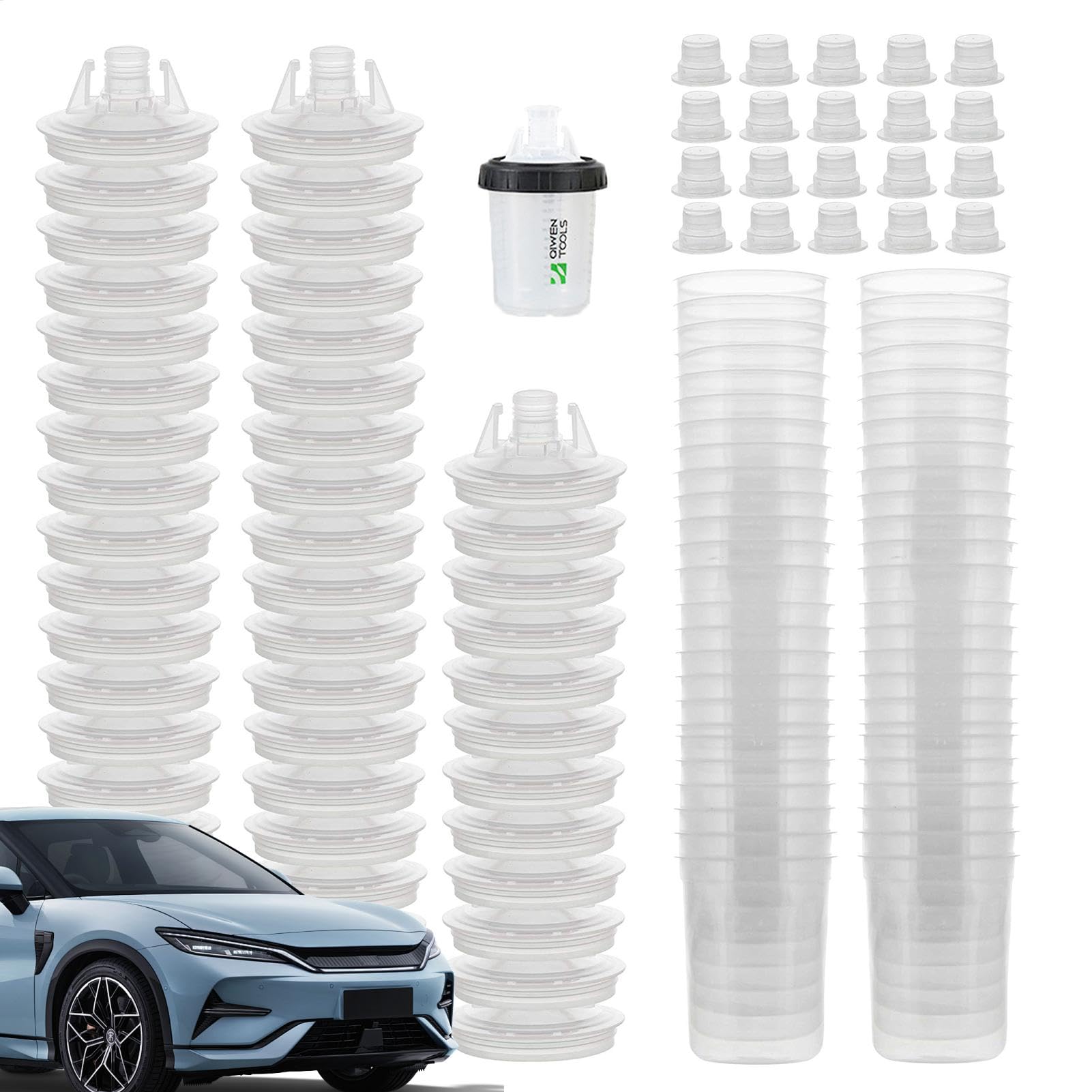 Vaso Mezclador para espray de Pintura, de Pintura, Juego de Pintura de Coche Reutilizable con Escala Clara | Herramientas y Equipos de Pintura, Pistolas de pulverización y Accesorios,