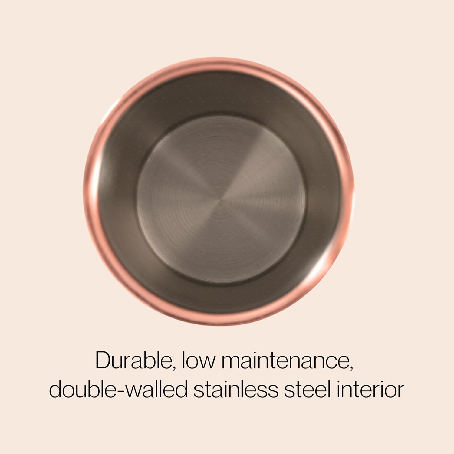 Hammered Rose Gold Single Bottle Wine Chiller - Copper Double-Walled Insulated Wine Cooler - Wine Bucket Chiller for Parties - Insulated Bucket Champagne Chiller, Stylish Bar Cart Accessories - Image 5