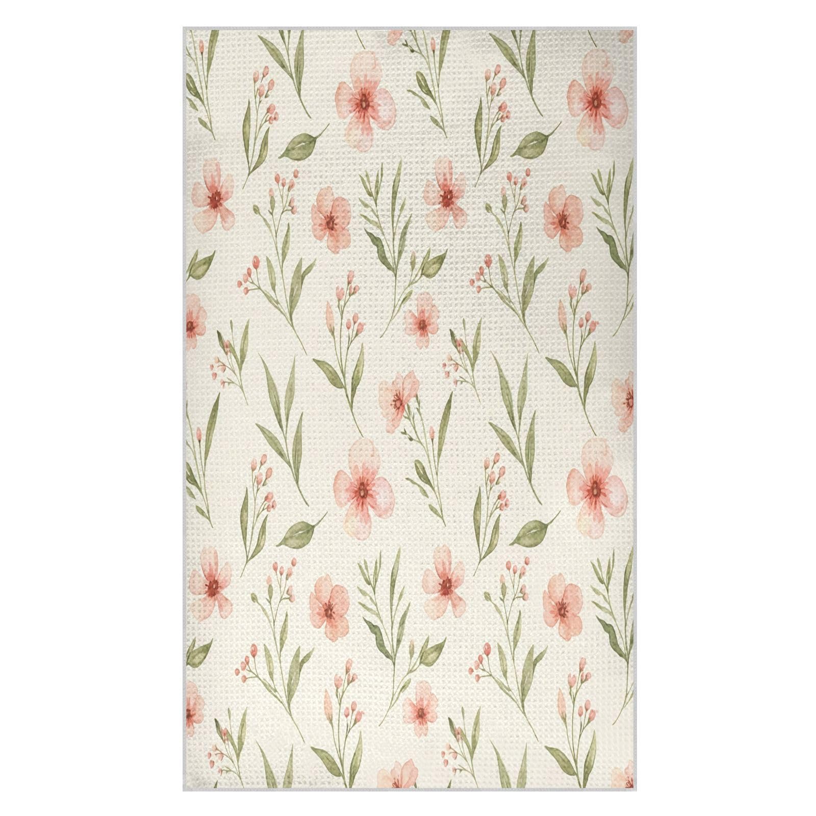 BURSTDDY Wildflowers Kitchen Towels,Absorbent Dish Towels 2 Pack