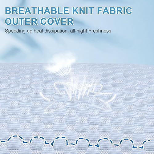 Miniatura 10 de YOUR MOON Juego de 2 almohadas refrescantes tamaño King, almohadas frías que se mantienen frías, relleno alternativo al plumón, almohadas suaves y