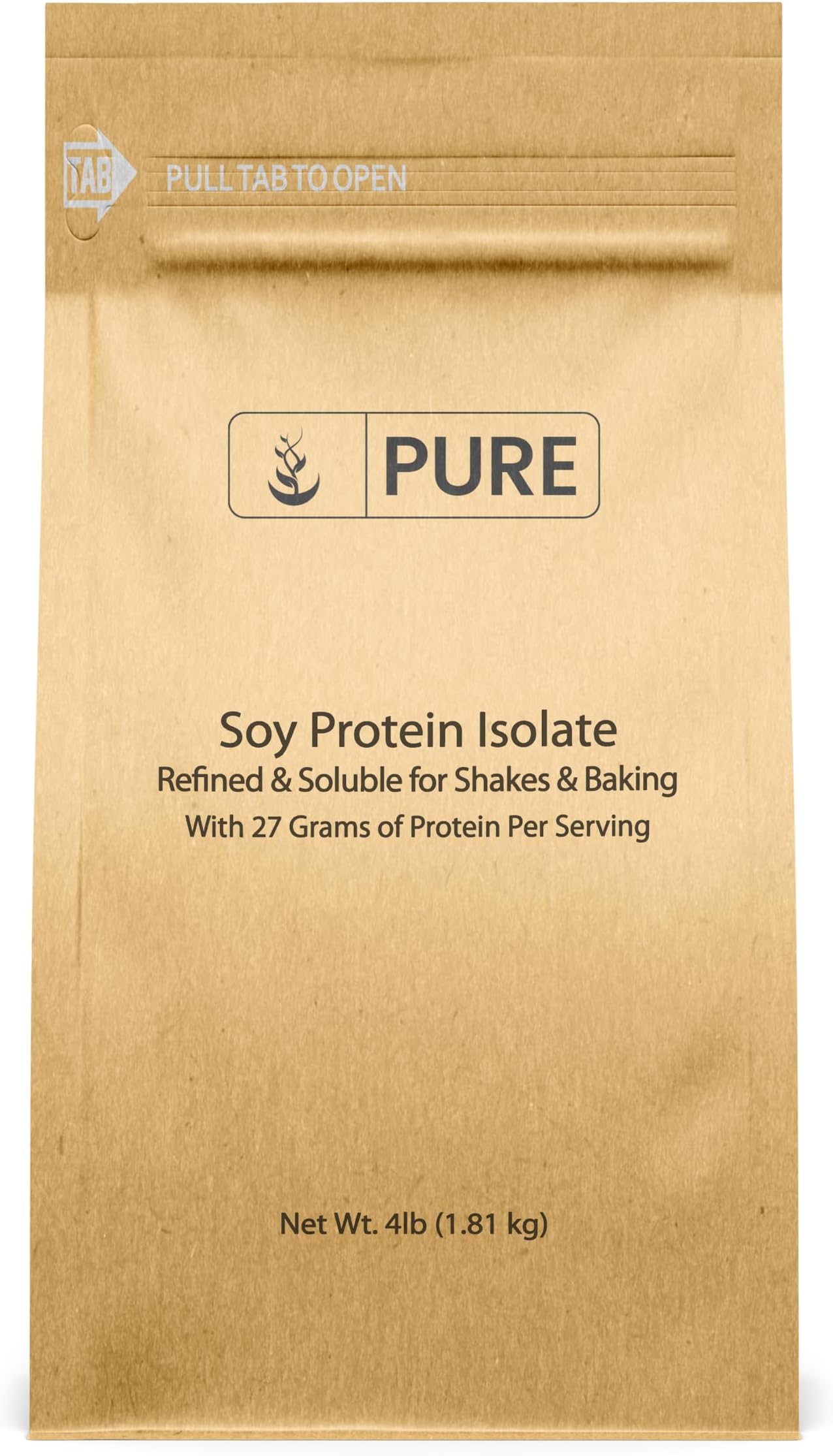 Soy Protein Isolate (4 lb) Always Pure, No Fillers or Additives