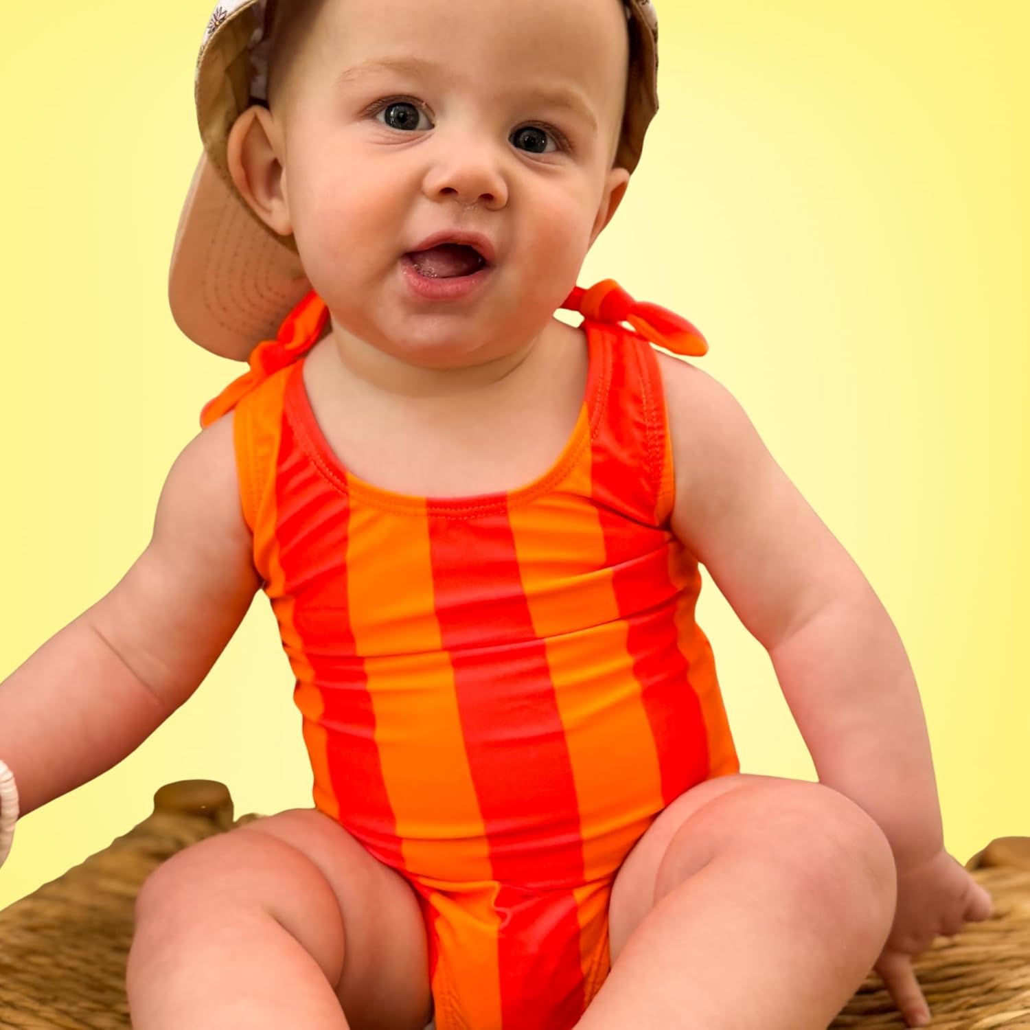 Girls Neon One-Piece Swimsuit – High-Visibility, Quick-Dry, UPF 50+ Girls Swimwear for Beach & Pool