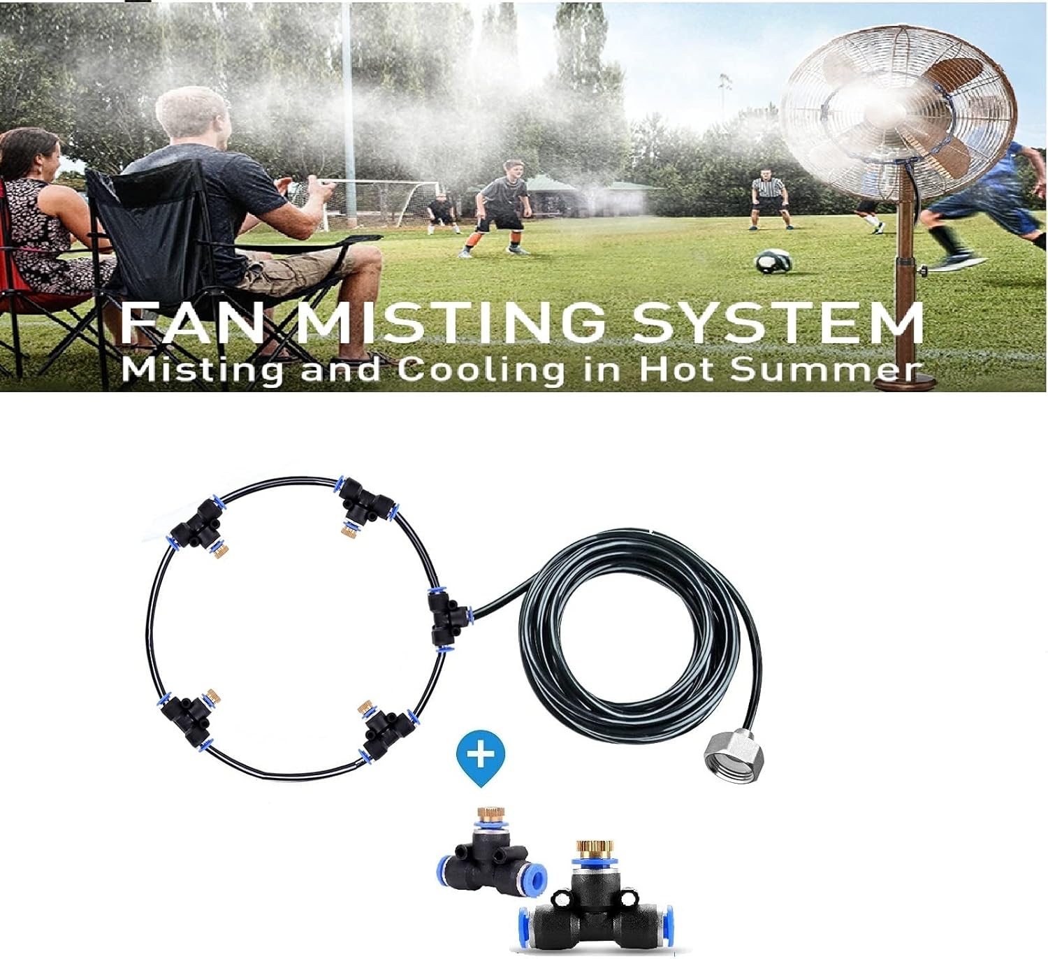 H&G lifestyles Outdoor Fan misting for patios Water Mister