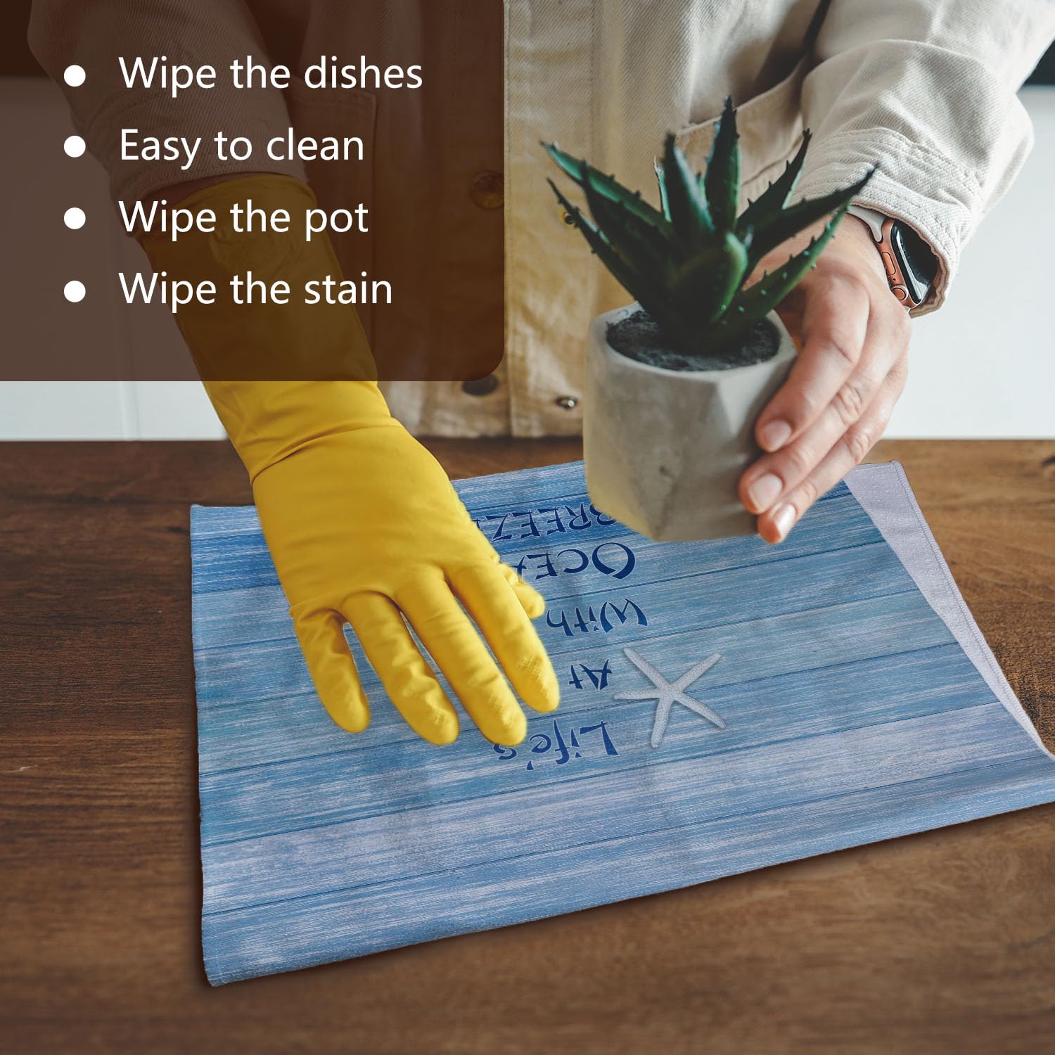 Juego de 2 toallas de mano de cocina de playa, 2 piezas de 16 x 24 pulgadas, regalos de playa para mujeres, decoración costera, toallas de mano costeras, decoración de cocina de playa, paños de 5