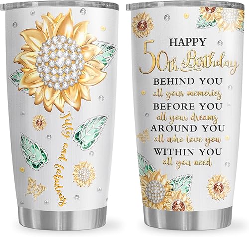 50th Birthday Gifts for Women/Her Tumblers 20oz - 50th Anniversary Gifts For Her