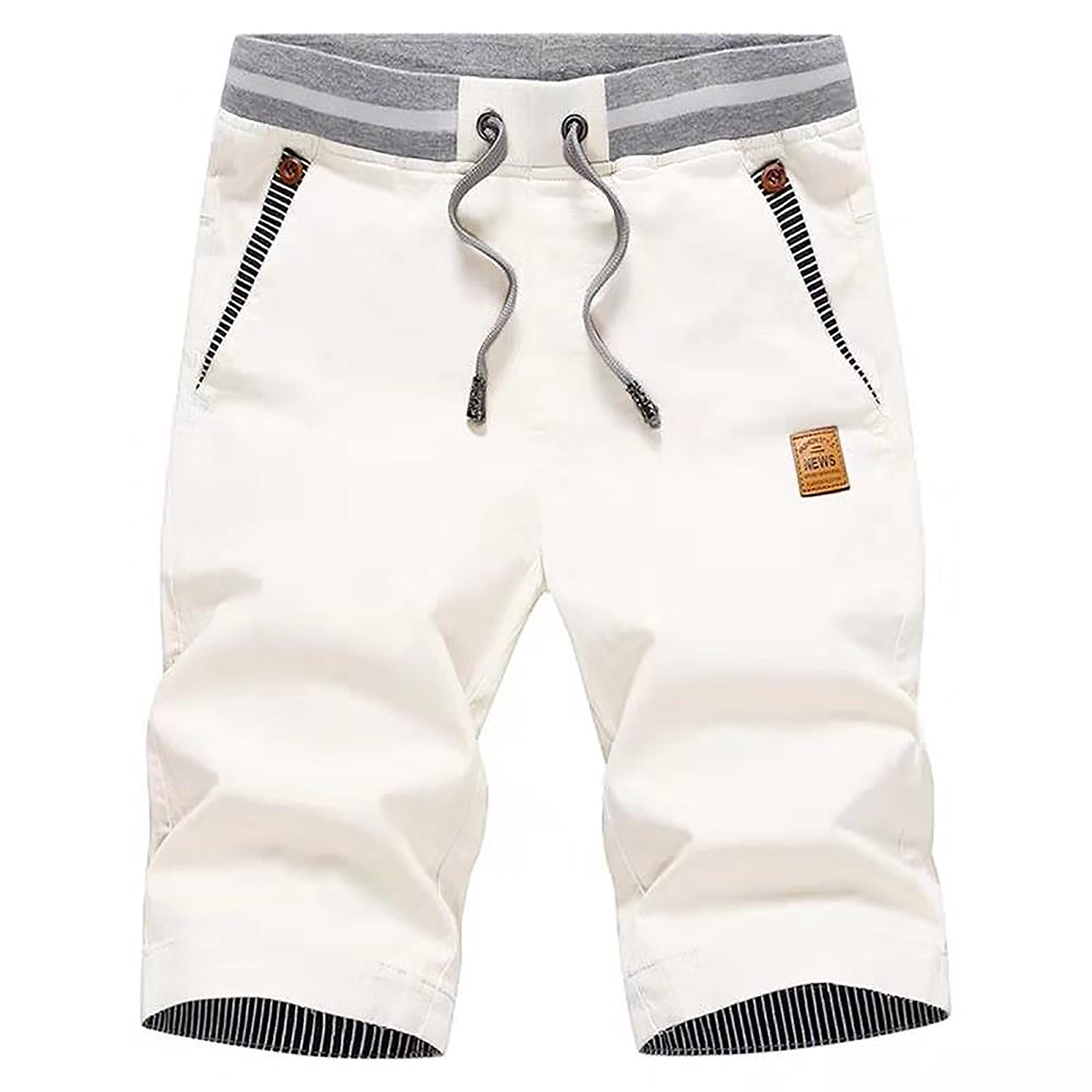 HCSS Pantaloncini Uomo Bermudas Shorts Cotone Estivi Pantaloncini con Tasche Stringa