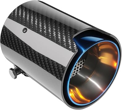 Universal 2.5-Inch Inlet 3.66-Inch Outlet 4.84-Inch Length Car Exhaust Tips Blue