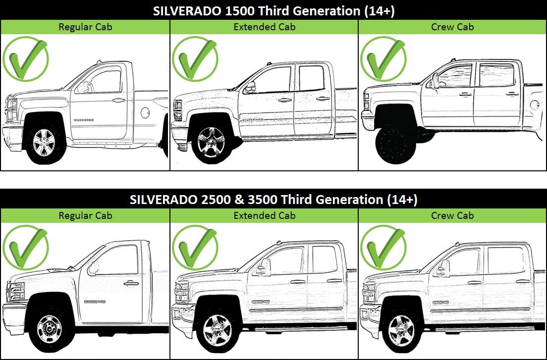Garage-Pro Interior Door Handle Compatible with 2014-2018 Chevrolet Silverado 1500, 2014-2019 Silverado 2500 HD, Fits 2014-2018 GMC Sierra 1500 & 2014-2019 Sierra 2500 HD Front, Driver Side Black