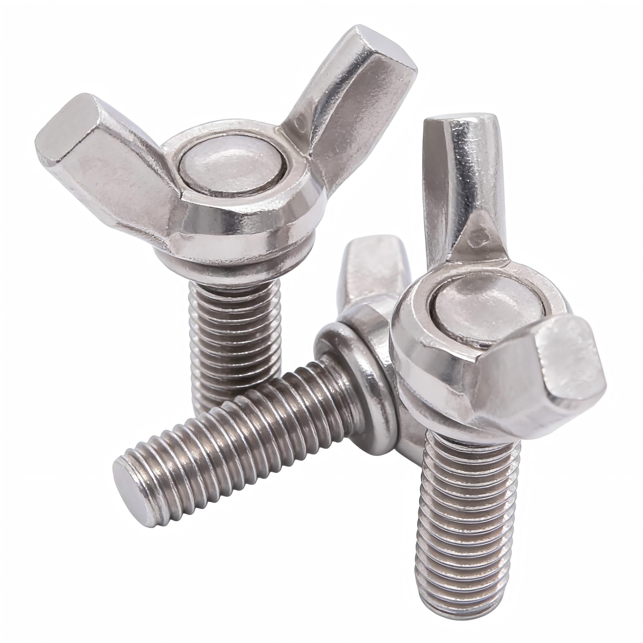 M4 x 16mm Wing Bolts, 304 Stainless Steel Butterfly Nuts Bolt, Thumb Hand Screws Fasteners for DIY Mechanic, 10 Pcs