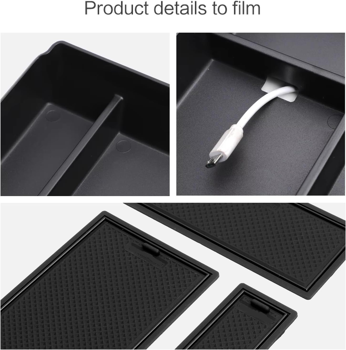 Car Glove Box, for G350 G400 G500 G63, for AMG 2019 2020 2021-2024 Central Armrest Storage Box Tray Organizer Accessories Tidying Black