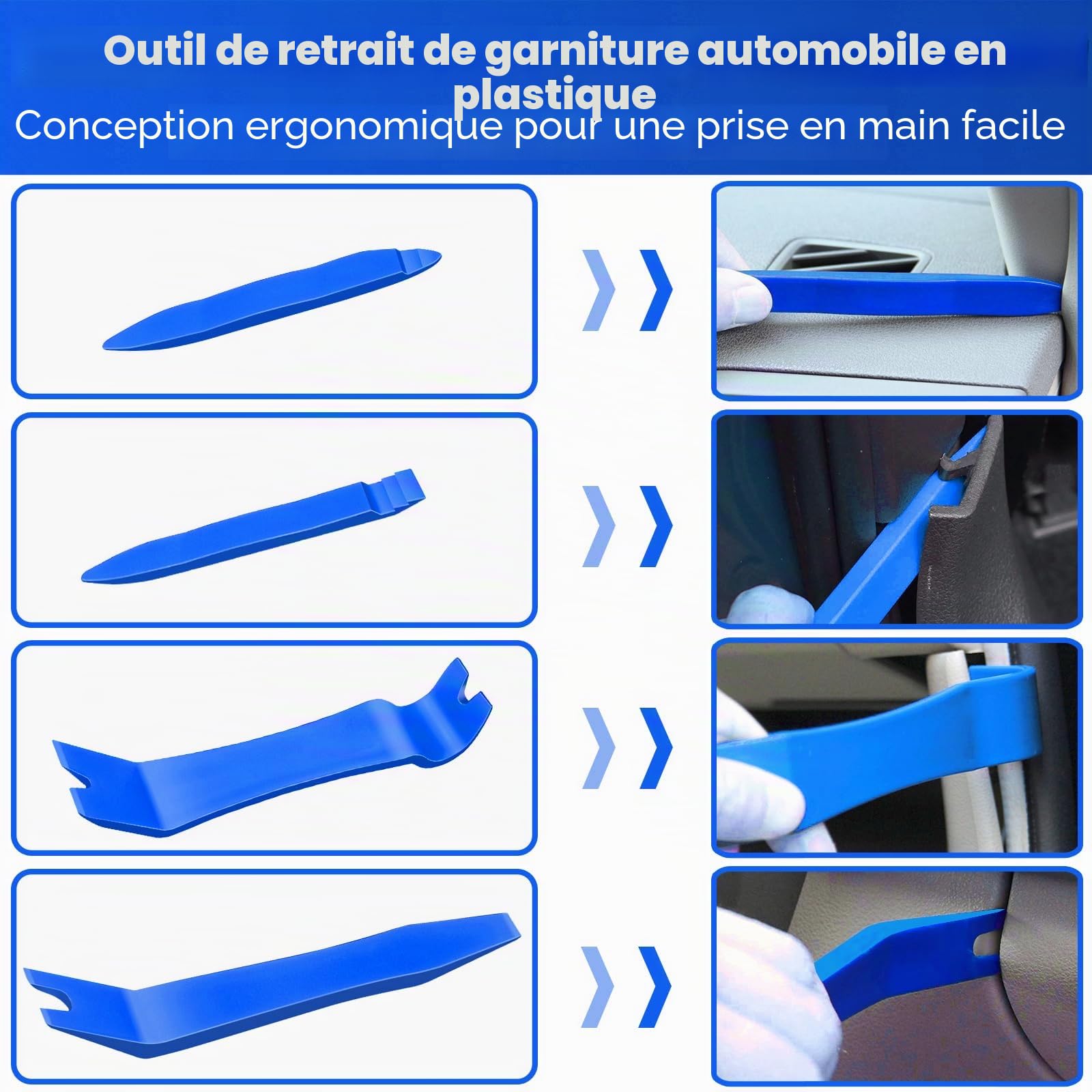 Lot de 17 Crochets de mécanicien et Outils de crochetage avec Pince de Retrait Automatique de Rivets, extracteur de Rivets télescopiques magnétiques pour réparation Automobile