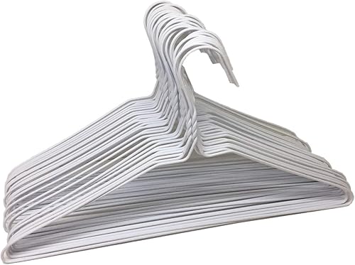 Paquete de 30 perchas de alambre de metal de acero para ropa seca por goteo. Las perchas de metal están hechas de alambre de acero de calibre 13