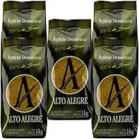 Açúcar Demerara 5kg (5x1kg) – Natural, Levemente Dourado e Ideal para Cafés, Sucos e Receitas Saudáveis