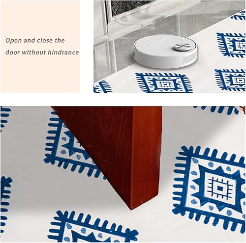 Miniatura 6 de Modern Geometric BoBo - Alfombra de área de 6 x 9 pies, lavable, contemporánea, antideslizante, para sala de estar, comedor, naranjaazul