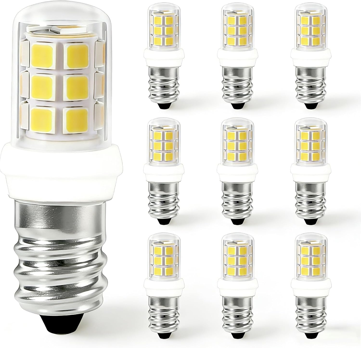 E12 C7 Salt Lamp Bulbs, C7 LED Night Light Bulb, 2W Equivalent 15W 20W E12 Base Replacement for Himalayan Salt Lamps Light Bulbs Chandeliers Bulbs (Daylight White, Pack of 5)