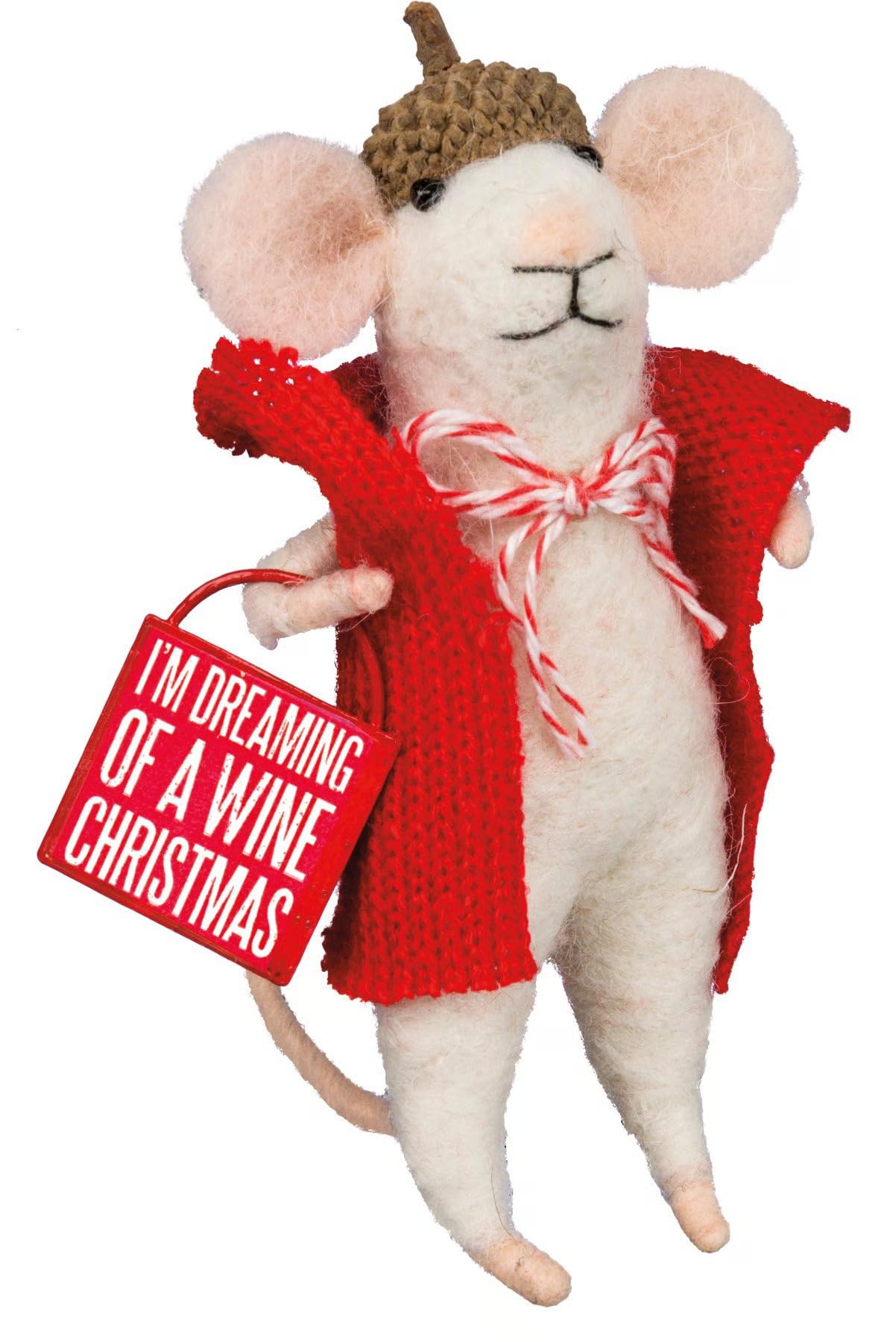 Panneau souris Wine Cmas pour décoration de table de Noël festive