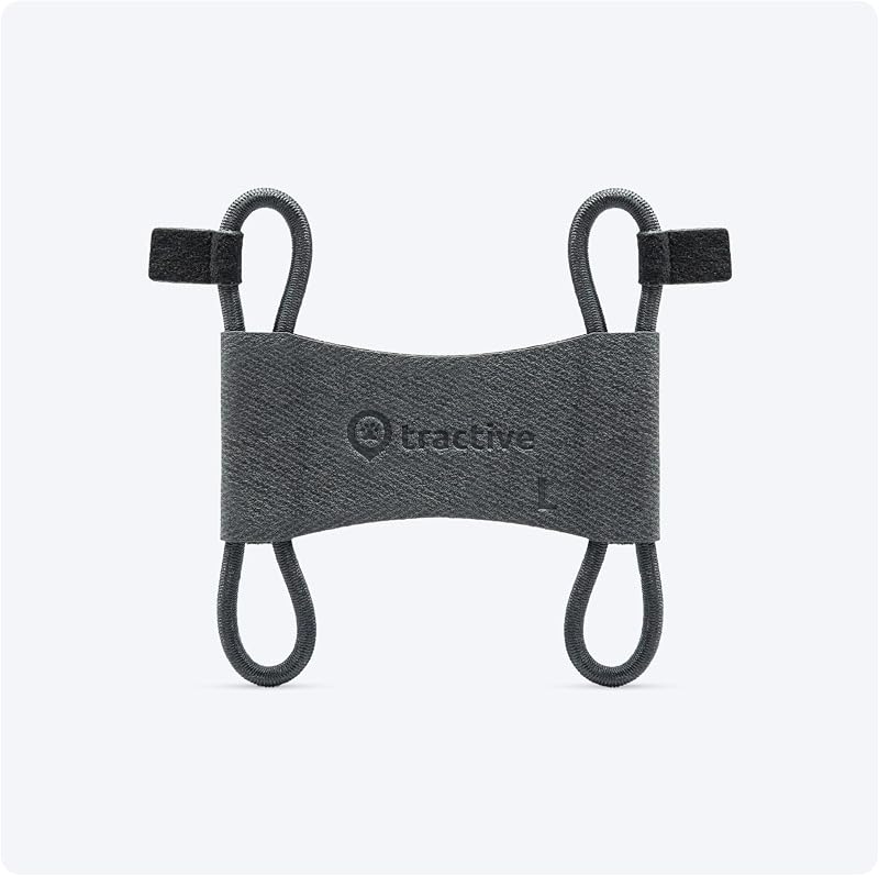 Suporte com Presilhas de Tecido para Rastreador GPS Tractive DOG 6, Preto, Grande, Pacote com 2