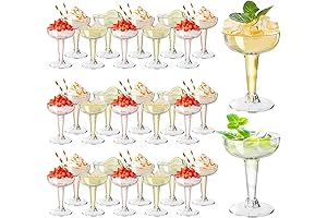 Plastic Margarita Cups | Disposable Acrylic Margarita and Mimosa Glasses