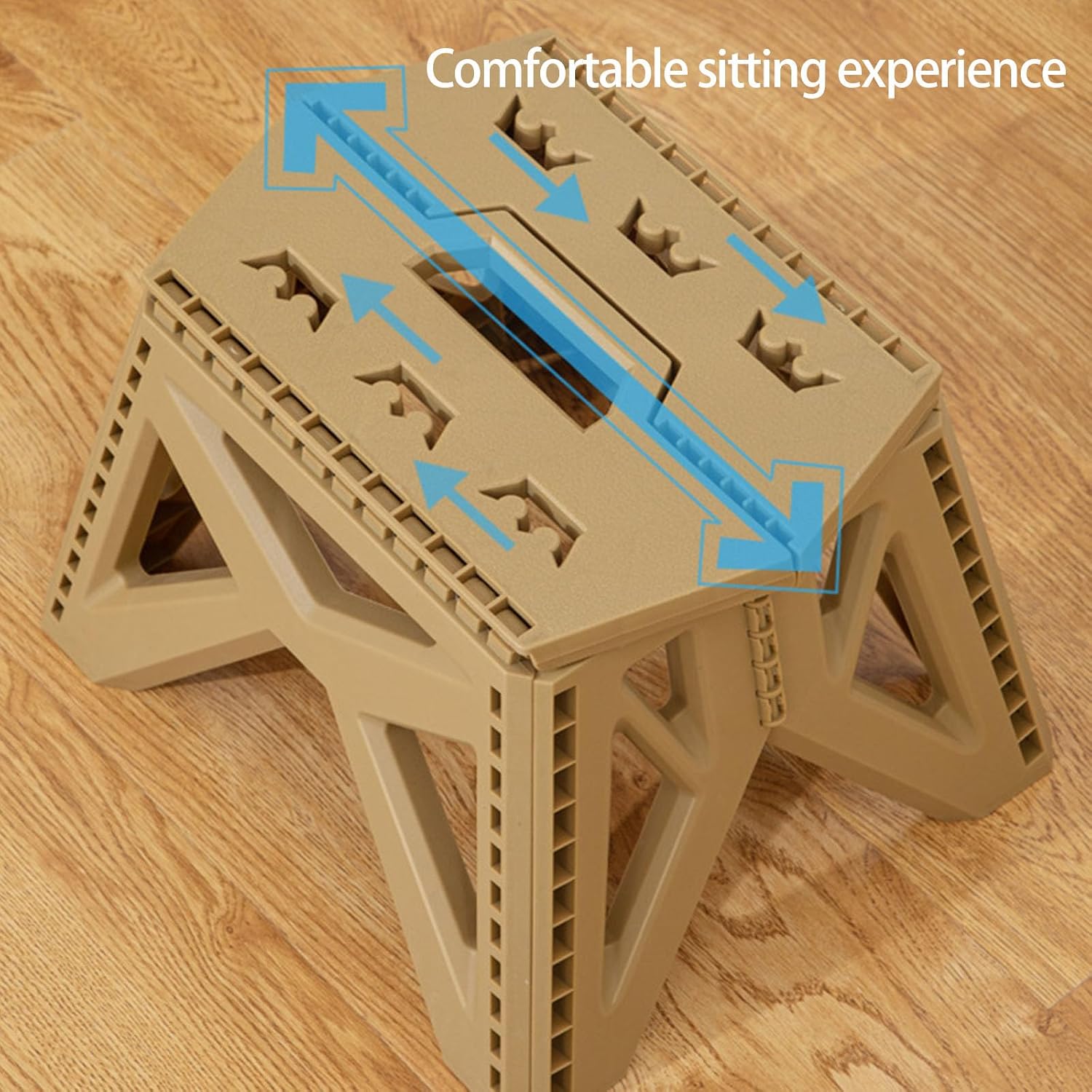 ljhnba Thickened Folding Step Stool Multipurpose Furniture for Living Room Light Weight Easy to Storage Foldable Stool Nonslip Space Saving Seat
