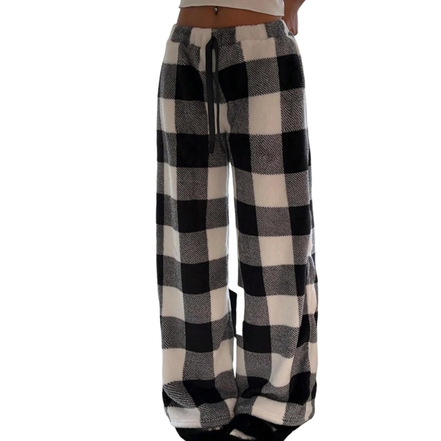 Leopard Pants Women Therian Fuzzy Pajama Pants Y2k Cheetah Pants Grunge High Waisted Fluffy Pants