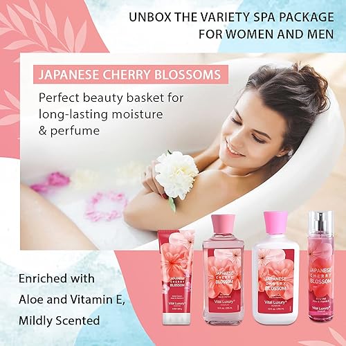 Miniatura 2 de Juego de regalo para el cuidado del baño y el cuerpo – El refrescante juego de spa para el hogar viene con loción corporal de 10 onzas, gel de ducha