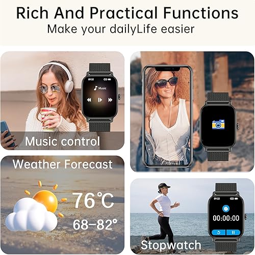 Miniatura 5 de Reloj inteligente para hombres y mujeres Fitness Correr, hacer respuesta, llamar, relojes digitales para hombre, reloj inteligente impermeable para