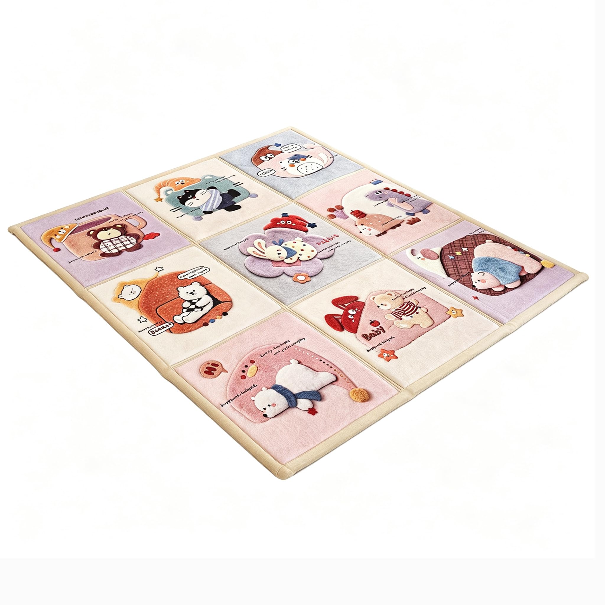 Tappetino da gioco per bambini pavimento, tappeto per area tummy time