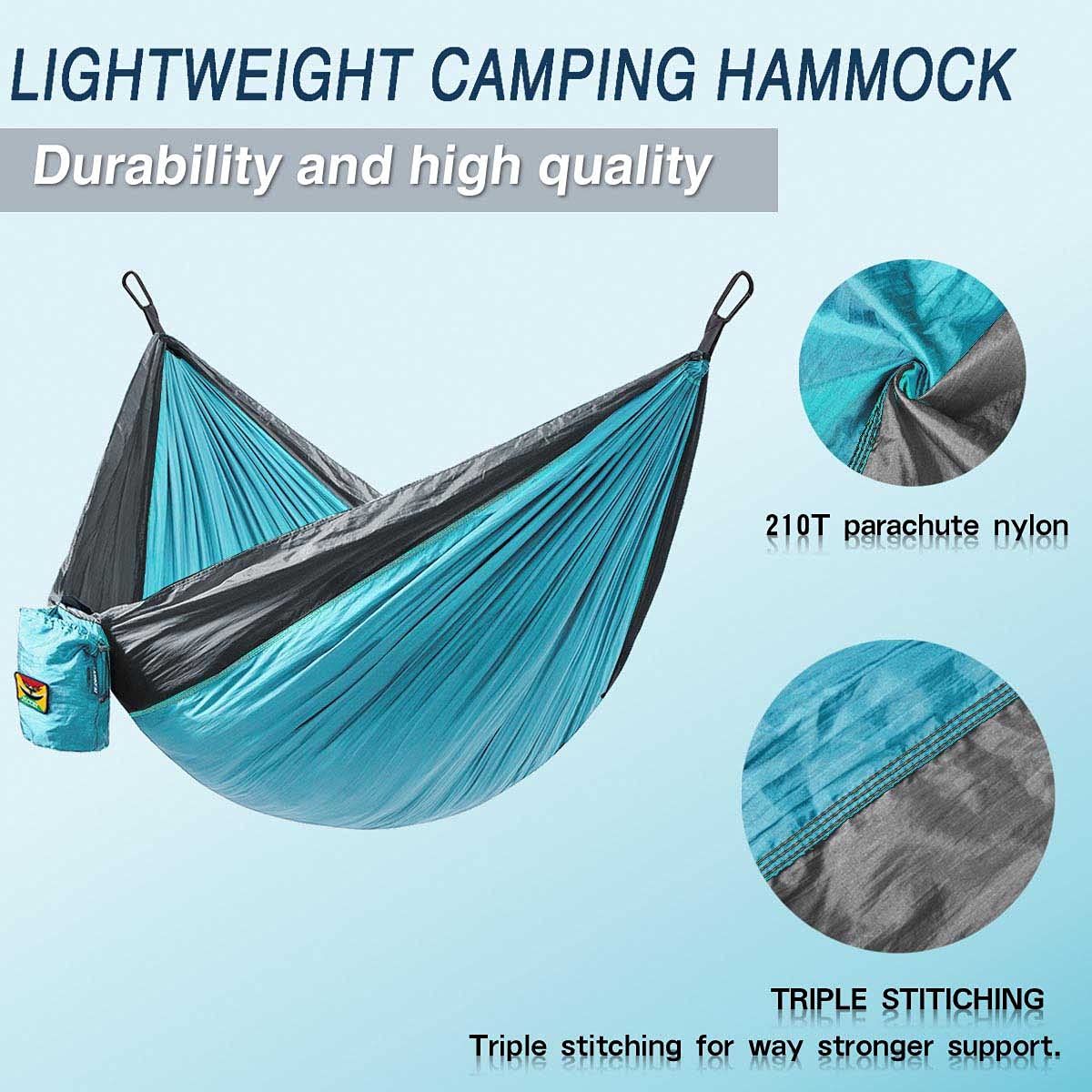 Cama Nailon Portátil Columpio Malla Hamaca para Acampar para Dormir Cama Nailon Portátil Columpio Malla Hamaca para Acampar para Dormir