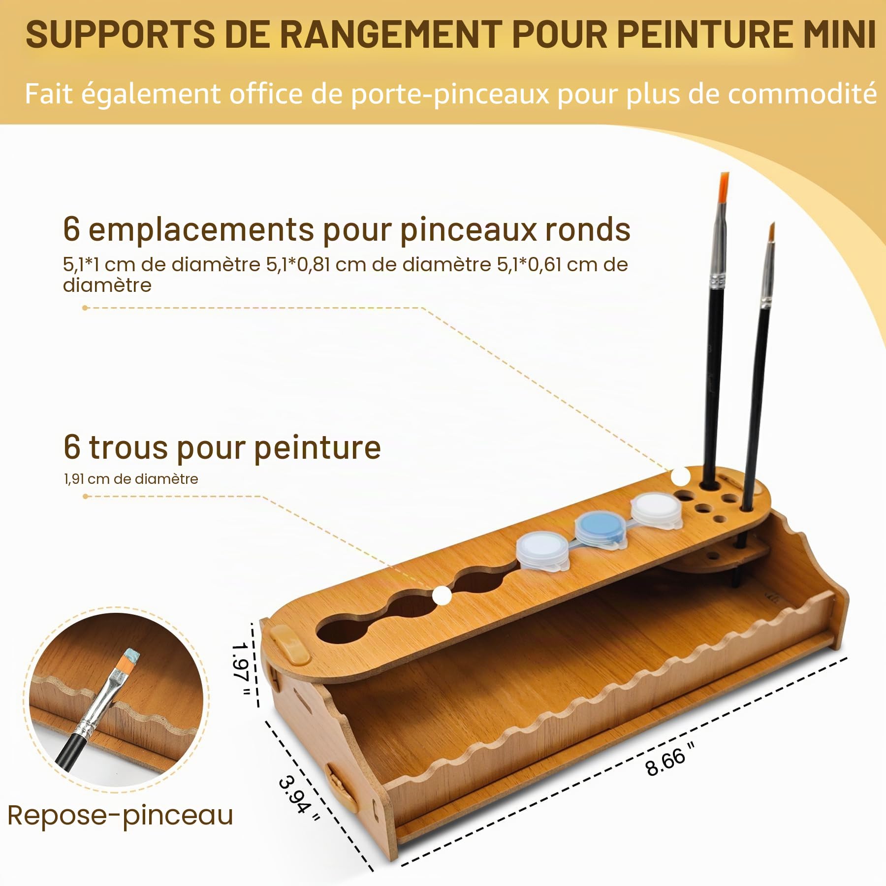 Bougimal Peinture par Numéros Organiseur, Rangement pour 78 Pots et 35 Pinceaux, Accessoires et Outils pour Kits de Peinture par Numéros pour Adultes