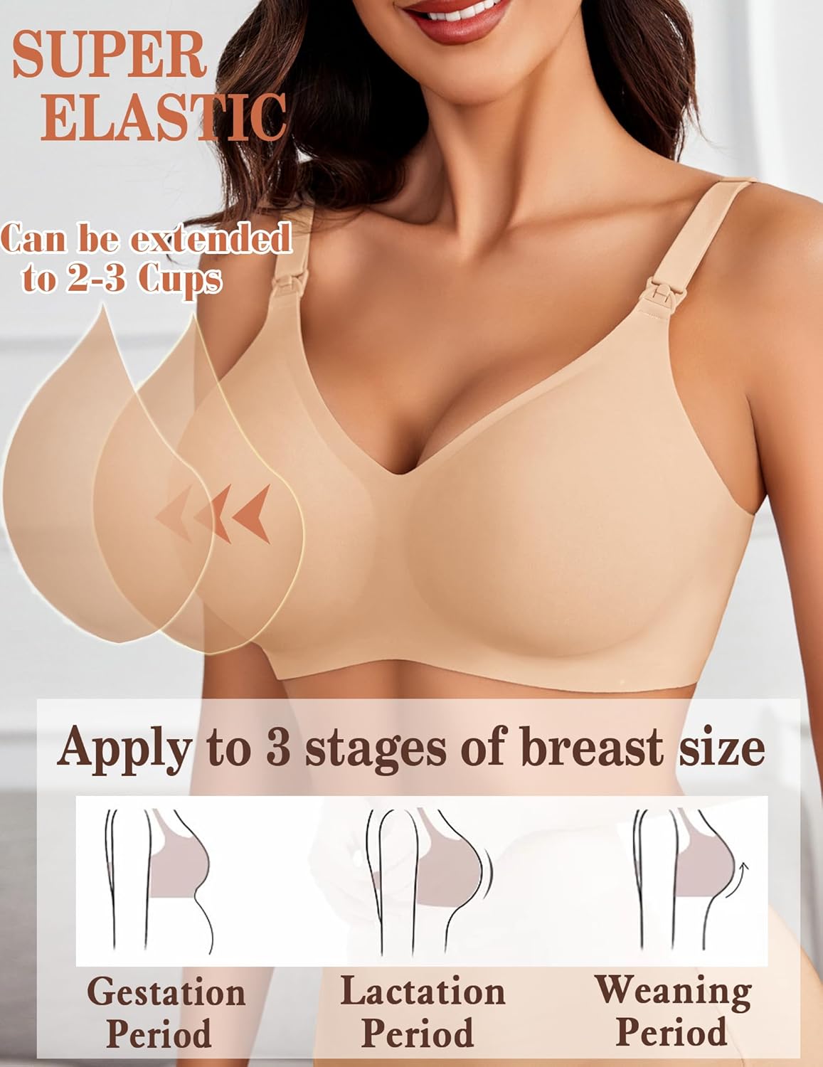 Avidlove Women's Seamless Bras Nursing Bras for Breastfeeding Tshirt Everyday Bra - Image 8