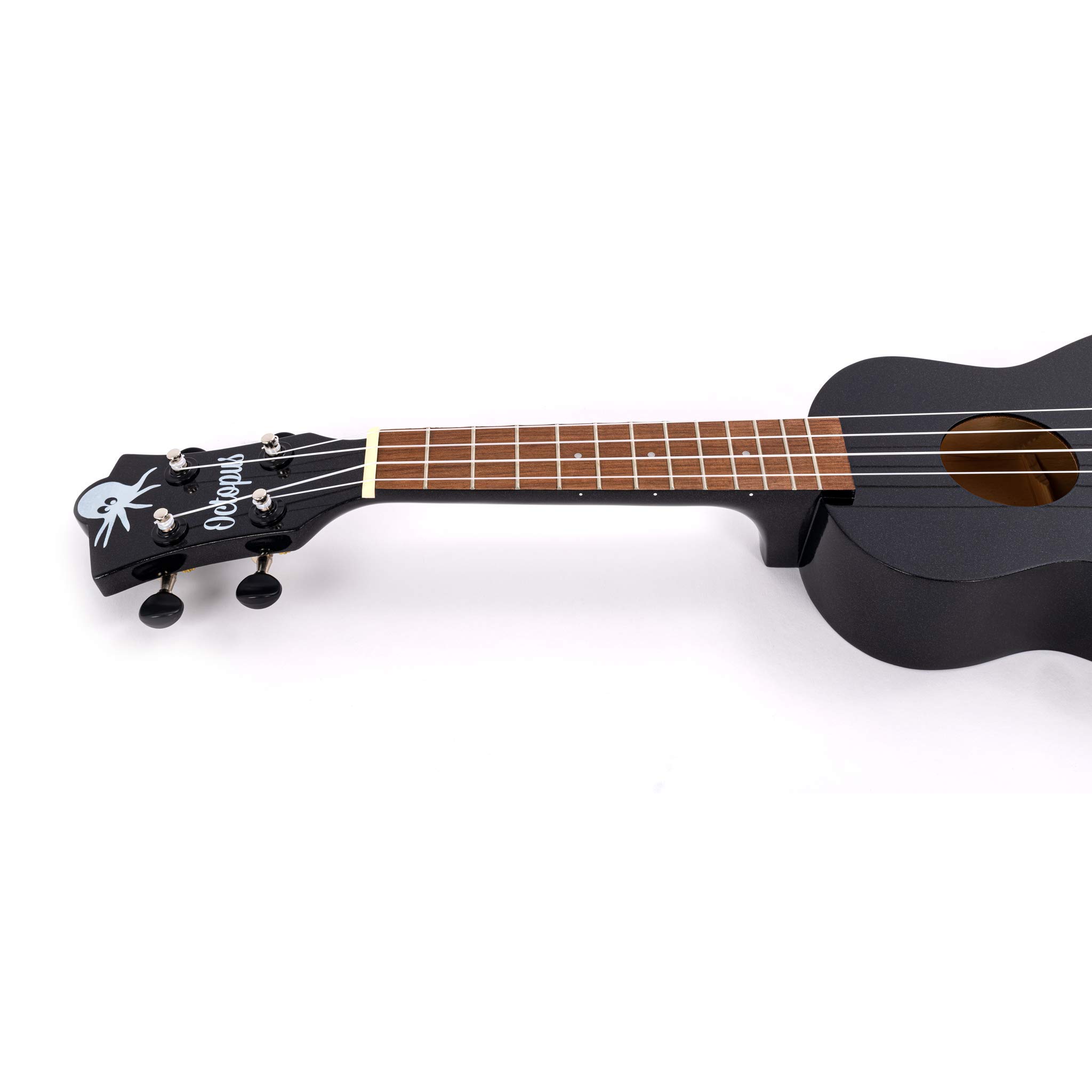 Octopus - Ukelele soprano UK205 de madera negro, completo