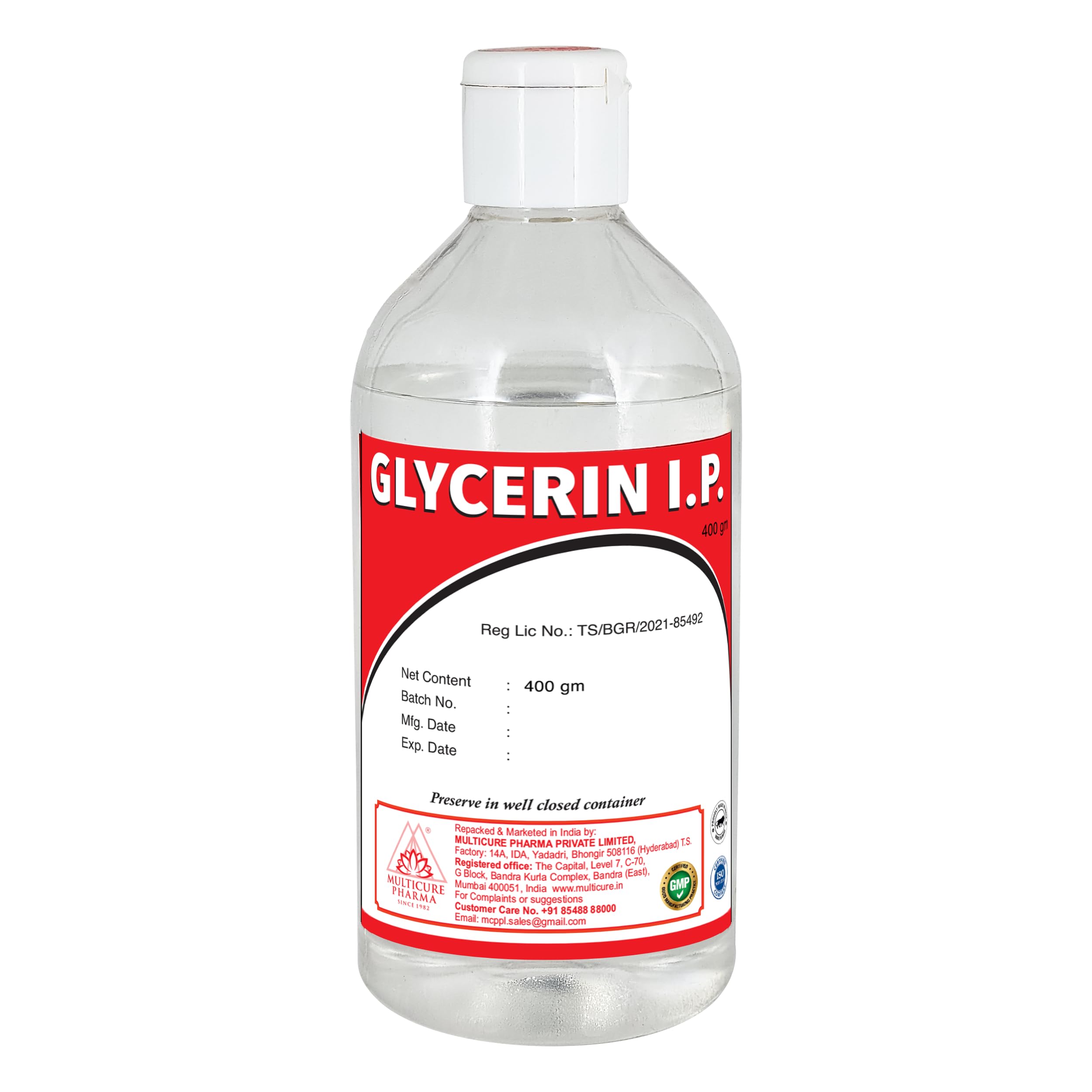 Glycerine Ip Liquid (Pure And Unscented) Glycerin For Soft, Moisturize Skin And Hair(400Gram)