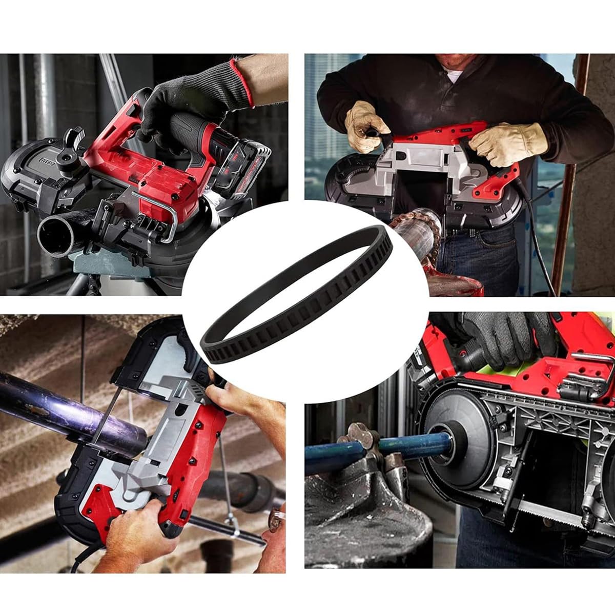 4 Neumáticos de goma para sierra de cinta, repuesto para sierras de cinta, compatibles con múltiples modelos DWM120 A02807 DCS374 DW328K