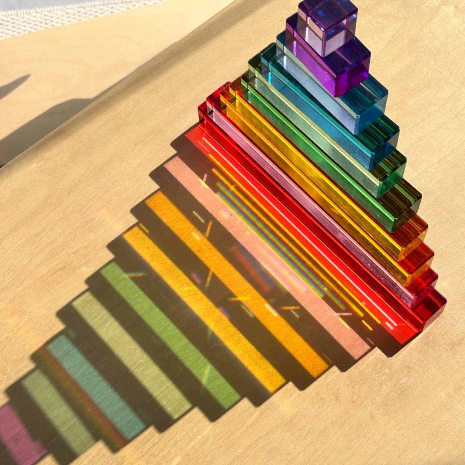 Giocattolo a con Blocchi Lisci Blocchi in Acrilico Creativi Gioco Sensoriale per Asilo