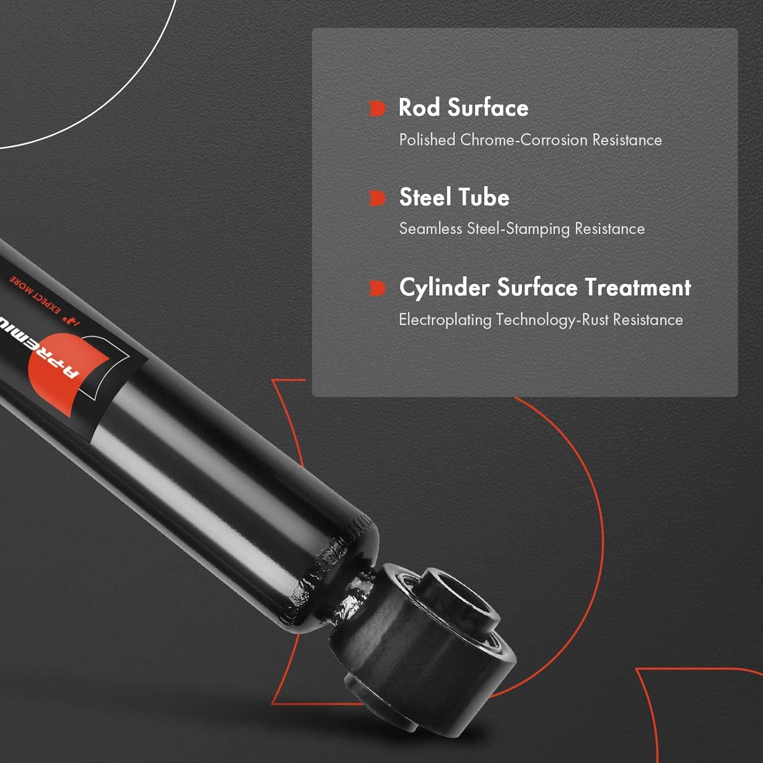 A-Premium Rear Suspension Shock Absorber Strut Compatible with Toyota Sequoia 2008-2022, 2-PC Set