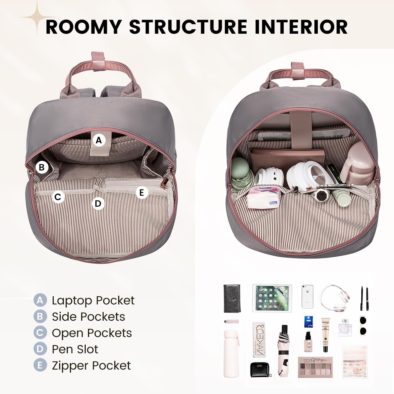 LOVEVOOK Mini Backpack for Women Stylish Waterproof Backpack Purse with USB Port, Cute Daypack for College Travel Party - Image 3