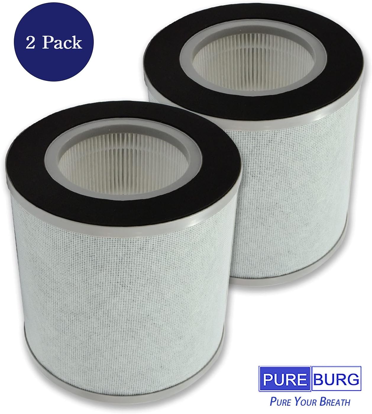 PUREBURG Replacement Filter Compatible with Elechomes EPI236 Air Purifiers,2-Pack H13 HEPA 4-Stage Filtration Activated Carbon 2-in-1 Air Clean Voc Dust Odor PM2.5 - Image 4