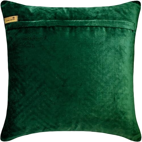 Miniatura 3 de The HomeCentric Paquete de 2 fundas decorativas de color verde, fundas de almohada de tamaño europeo de 26 x 26 pulgadas, fundas de terciopelo