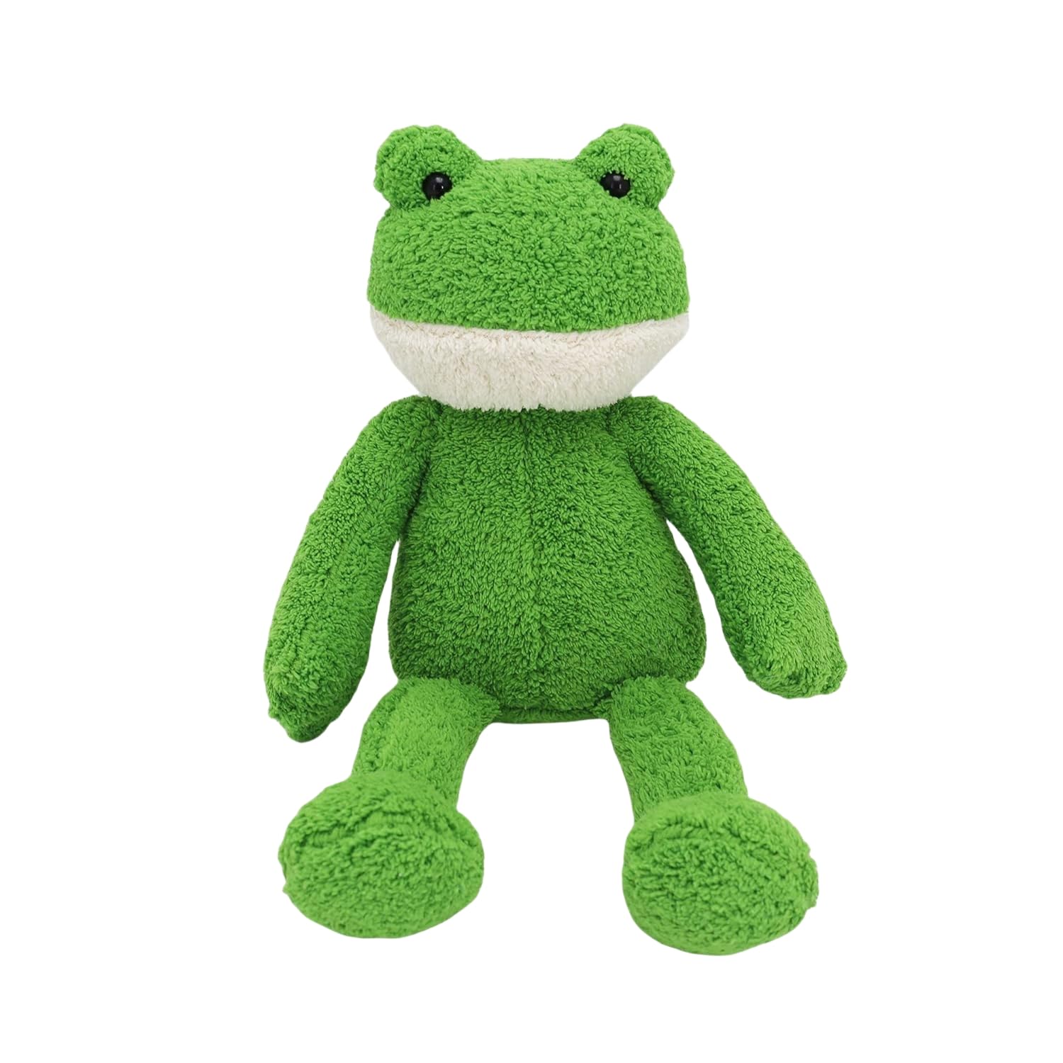 LIAOLI Frog Plush Toy Stuffed Animal, Green Frog Teddy Cute Cuddly Soft Toys Plushie 15" for Girls Boys, medium