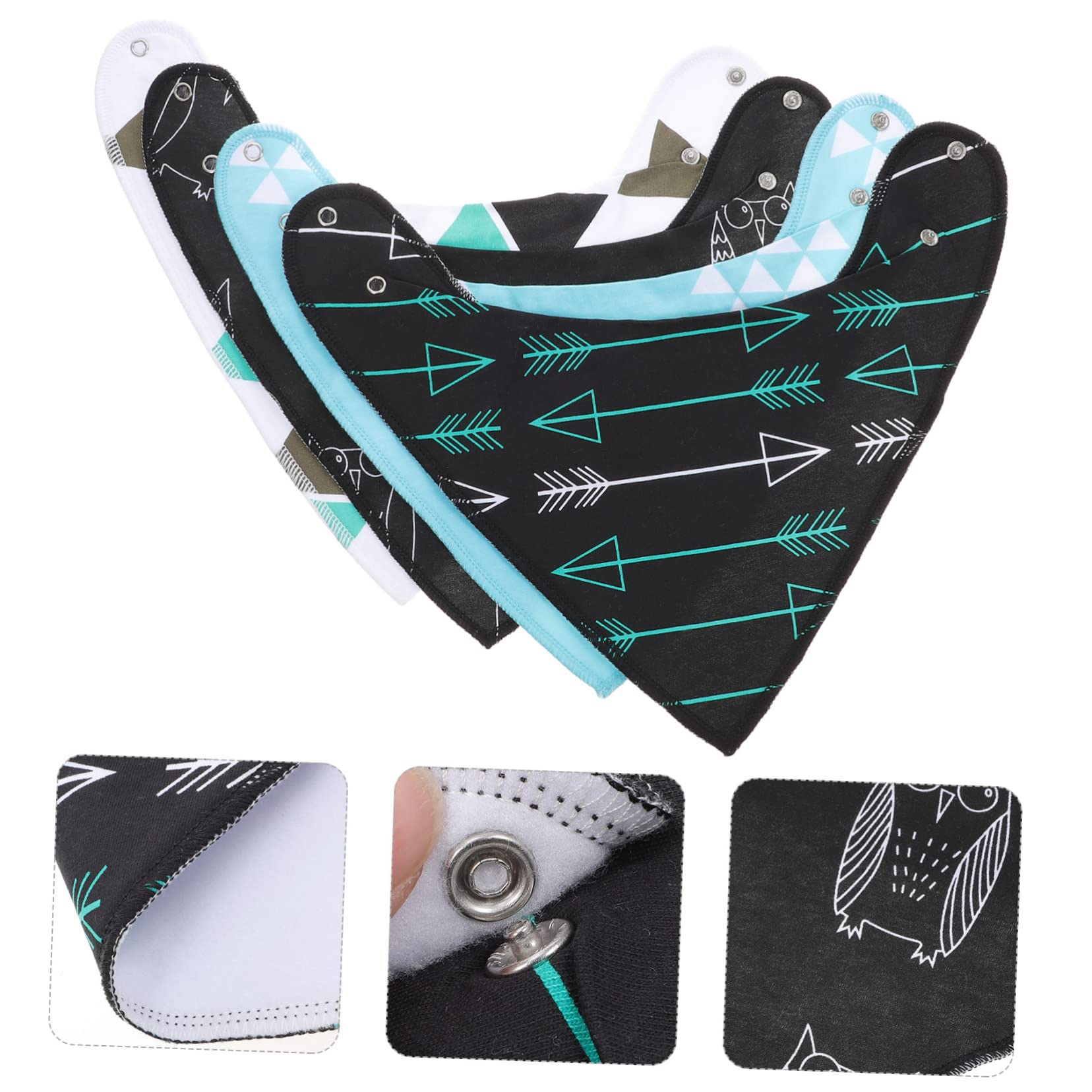 ifundom 12piezas Baberos De Algodón Impermeables Para Bebés Bandana Absorbente Para Alimentación y Salivación Diseño Unisex Para Recién Nacidos