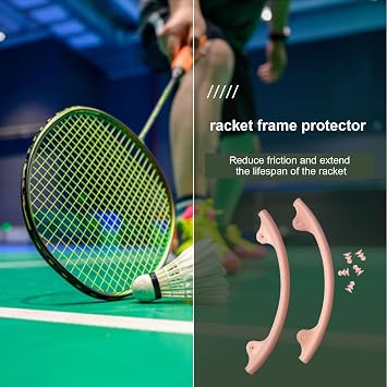 Racket Frame Protector - Badminton Racket Protection Sleeve - Silicone Protective Supplies for Badminton Lovers, Beginners and Professionals
