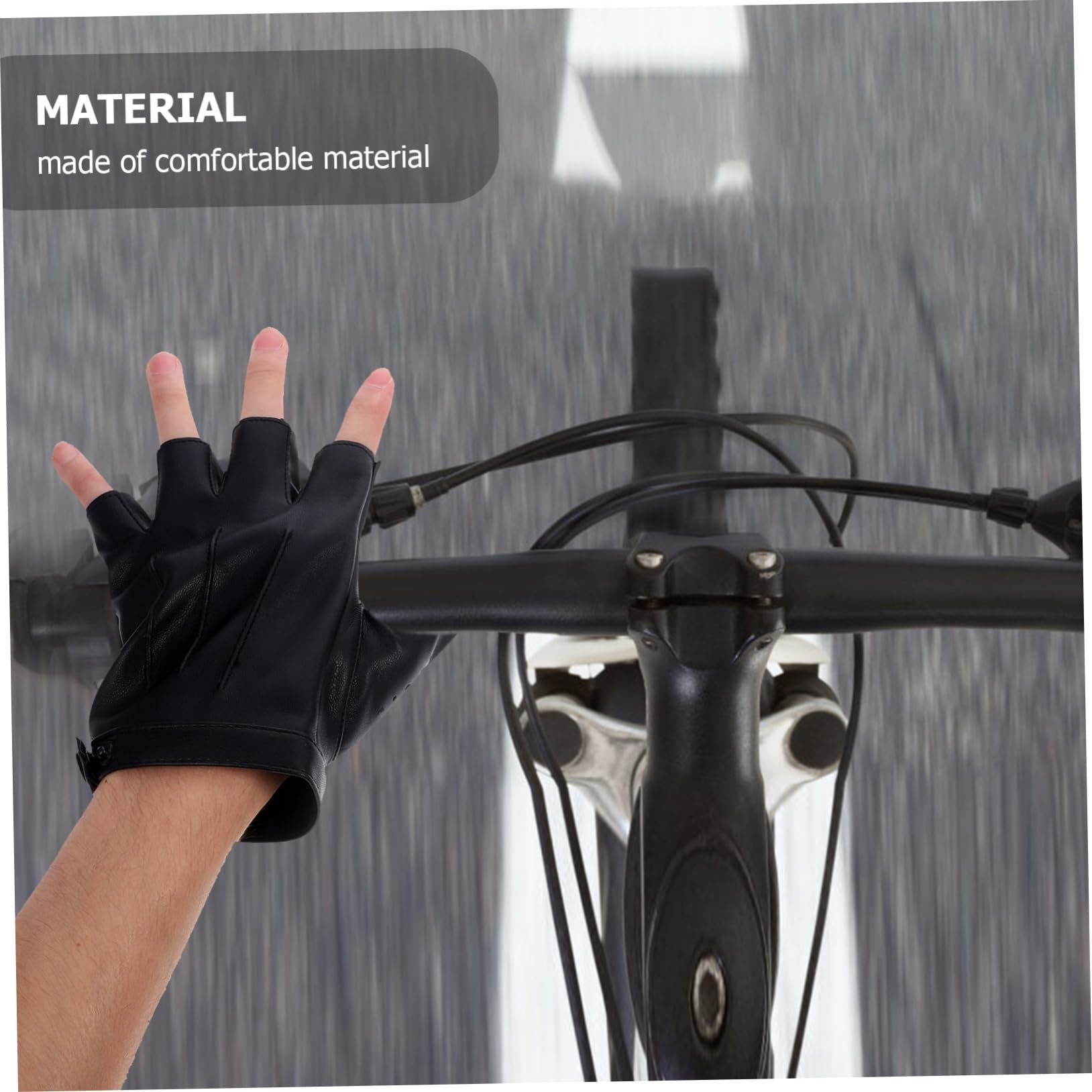 Toyvian PU Halbfingerhandschuhe für Herren Atmungsaktiv und Langlebig für Radfahren Outdoor Sport und Fitnessaktivitäten rutschfest