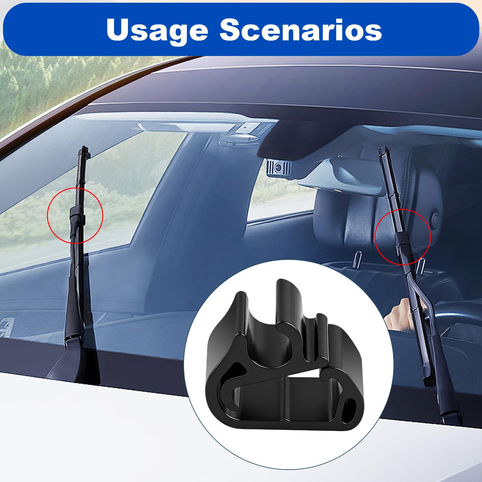 6 Piezas de Clips para Brazos de Limpiaparabrisas para Peugeot 3008 5008 C5 DS7 Flejes Sujeción Limpia para Brisas Clips de Sujeciones Repuestos para Brazo para Fijación de Manguera Lavaparabrisas