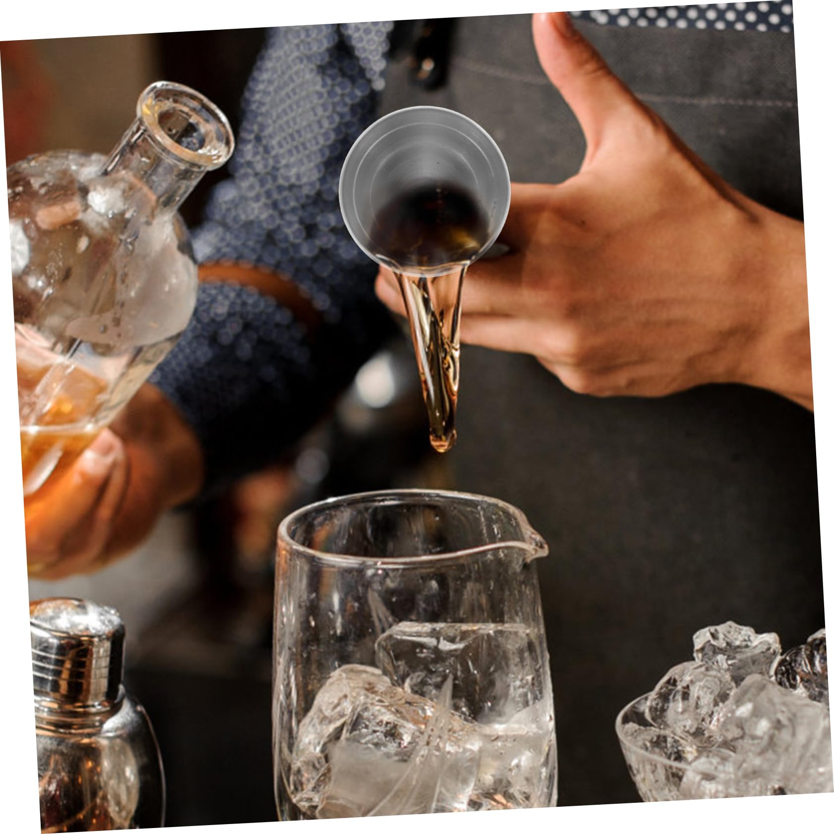 BESTonZON 3piezas Taza Medidora De Acero Inoxidable Para Cócteles Utensilio De Medición De Vino Para Bares y Eventos Fácil De Limpiar y Resistente Al Uso Diario