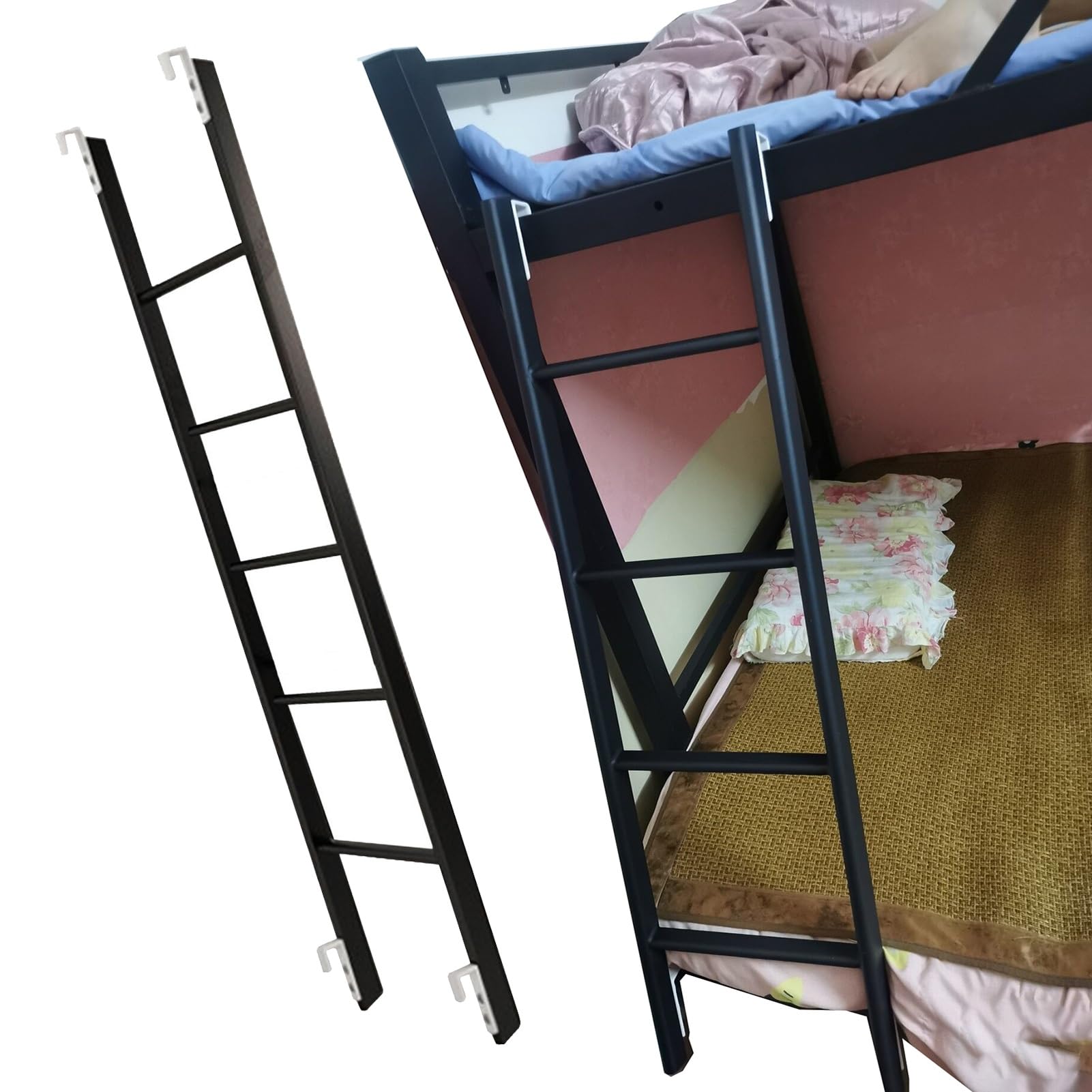 Échelle pour camping-car et lit mezzanine pour optimiser l'espace de la chambre